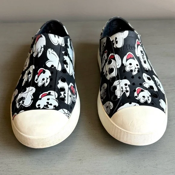 Native Jefferson Disney Parks Mickey Mouse Slip On Shoes Size M3/W5 Black - Picture 3 of 12